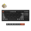 Keychron v3 ultra 8k wireless custom mechanical keyboard (zwart, us lay-out (qwerty), silk pom banana, 80% (tkl), rgb, hot swap, 2.4 ghz | bluetooth 5.3 | usb-c)