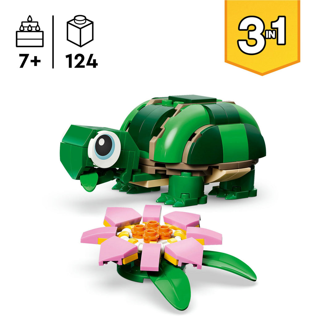 Lego creator 31377 schildpad met waterlelie