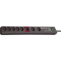 Brennenstuhl secure-tec 8 way stekkerdoos (antraciet, voor 8 stekkers)