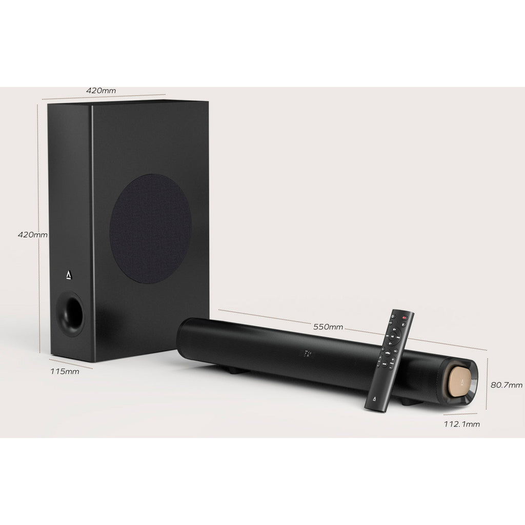 Creative stage pro soundbar (zwart, hdmi 2.0, bluetooth, usb-audio)