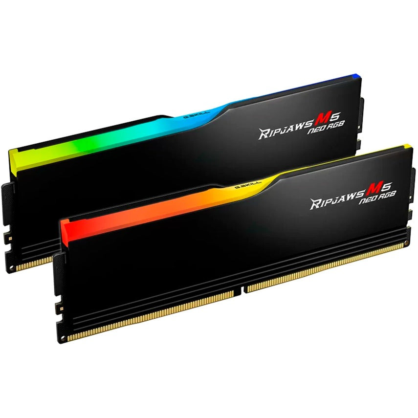 G.skill 32 gb ddr5-6000 kit werkgeheugen (zwart, f5-6000j2836g16gx2-rm5nr, ripjaws m5 neo rgb, amd expo)