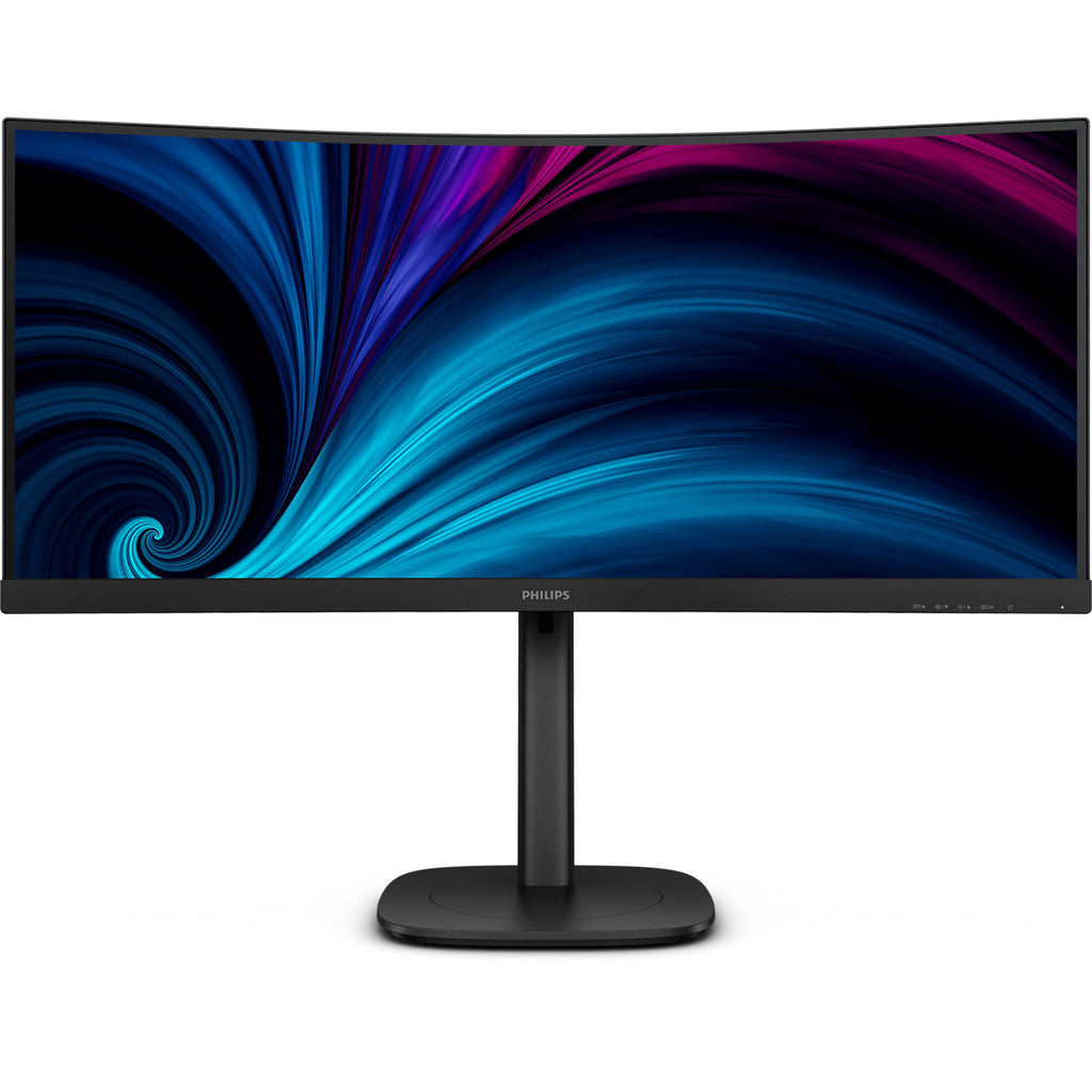 Philips 34b2u3600c 34 curved ultrawide monitor (zwart, 1x displayport, 1x hdmi, 1x usb-c, 4x usb-a, 1x rj-45, 120 hz)