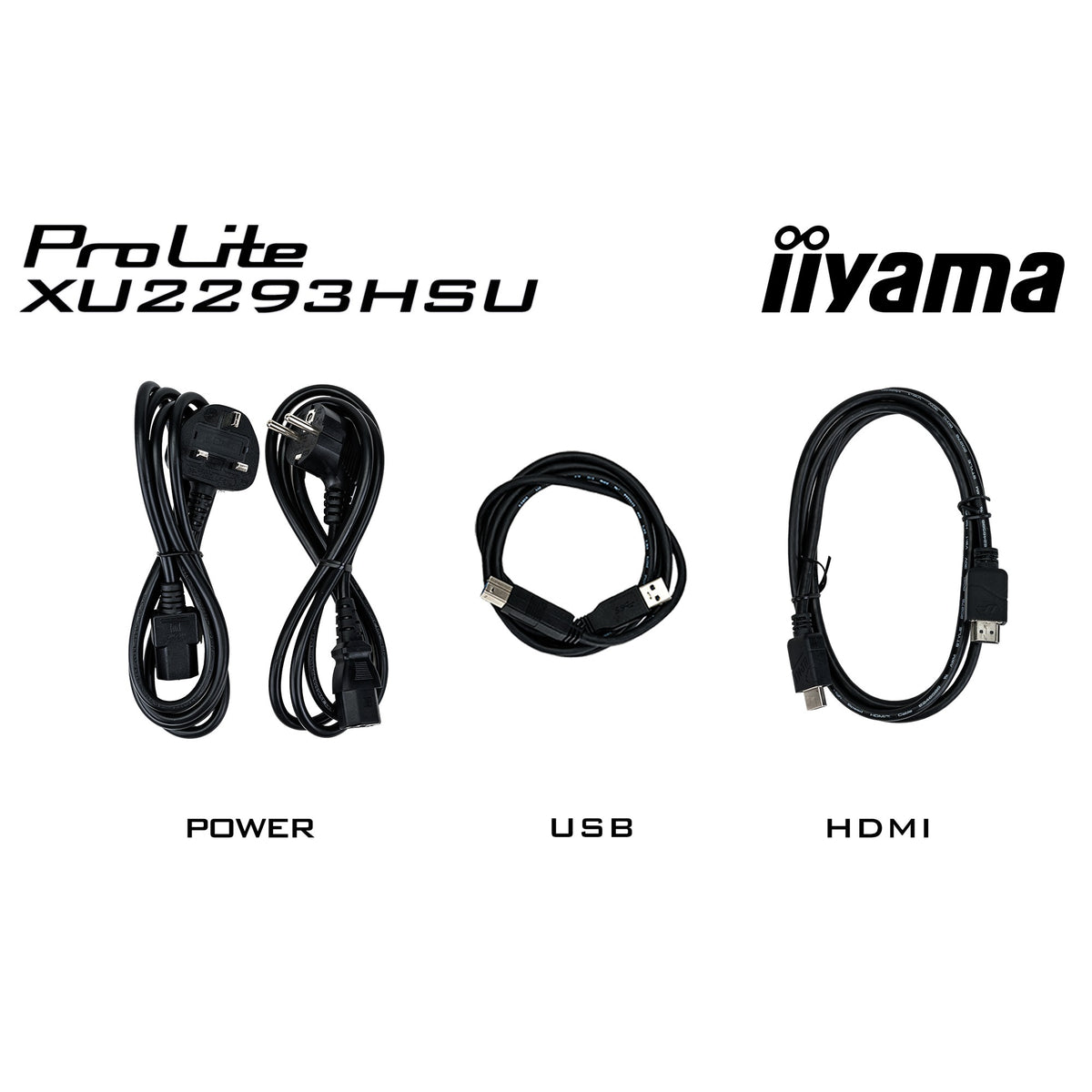 Iiyama prolite xu2293hsu-b7 21.5 monitor (zwart, 1x displayport, 1x hdmi, 2x usb-a)