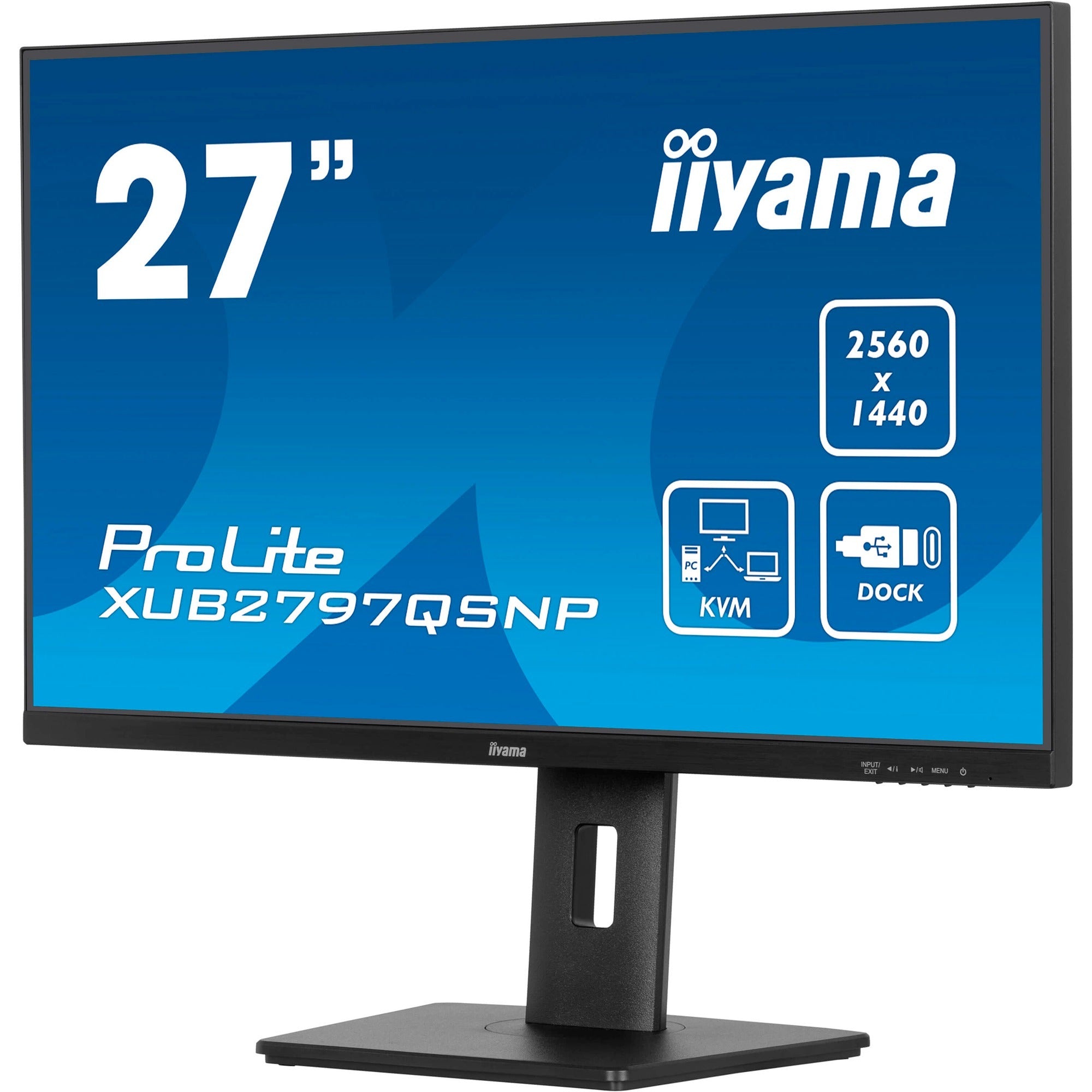 Iiyama prolite xub2797qsnp-b1 27 monitor (zwart (mat), hdmi, displayport, 3x usb-a, 3x usb-c, rj-45)