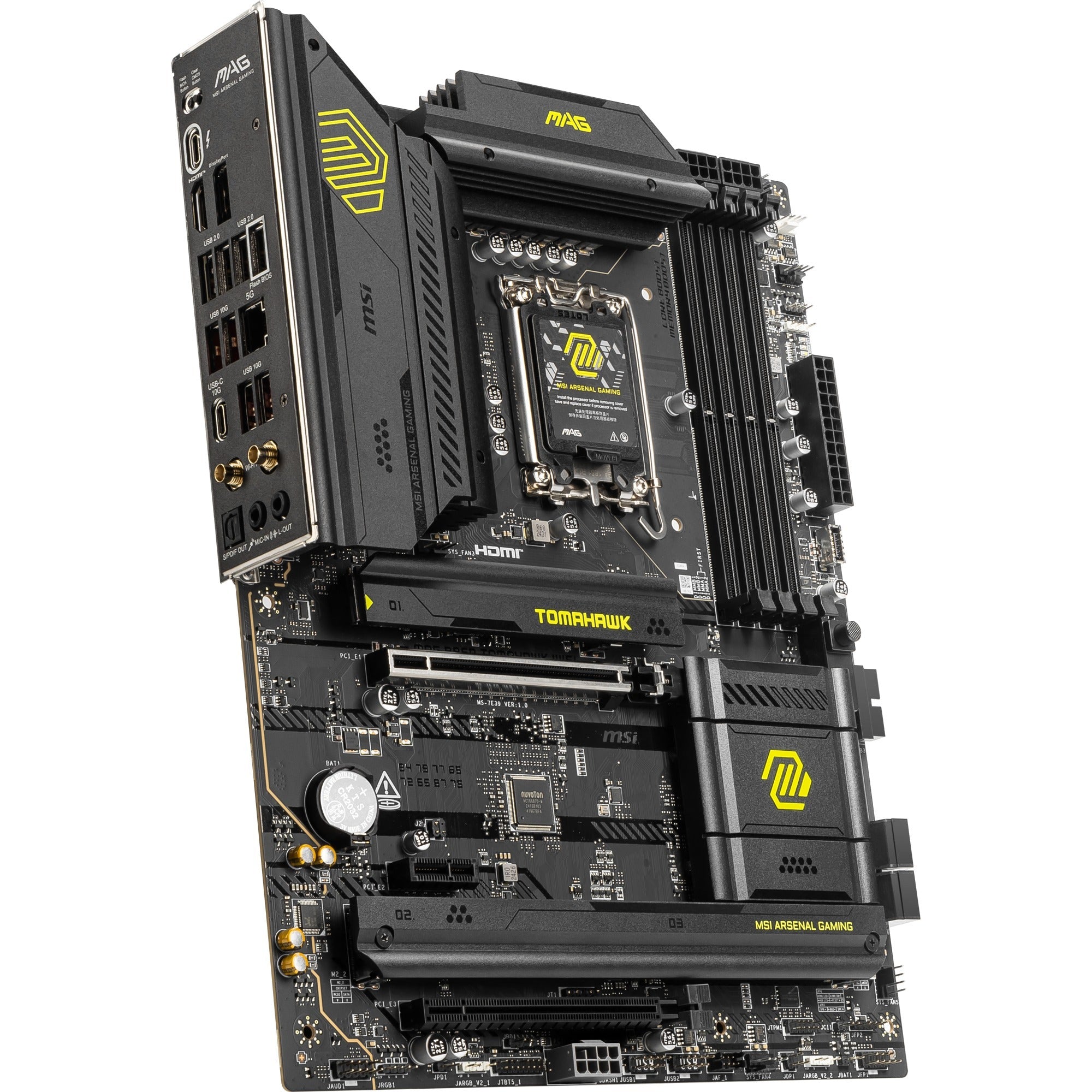 Msi mag b860 tomahawk wifi socket 1851 moederbord (raid, 5gb-lan, wi-fi 7, bt, sound, atx)