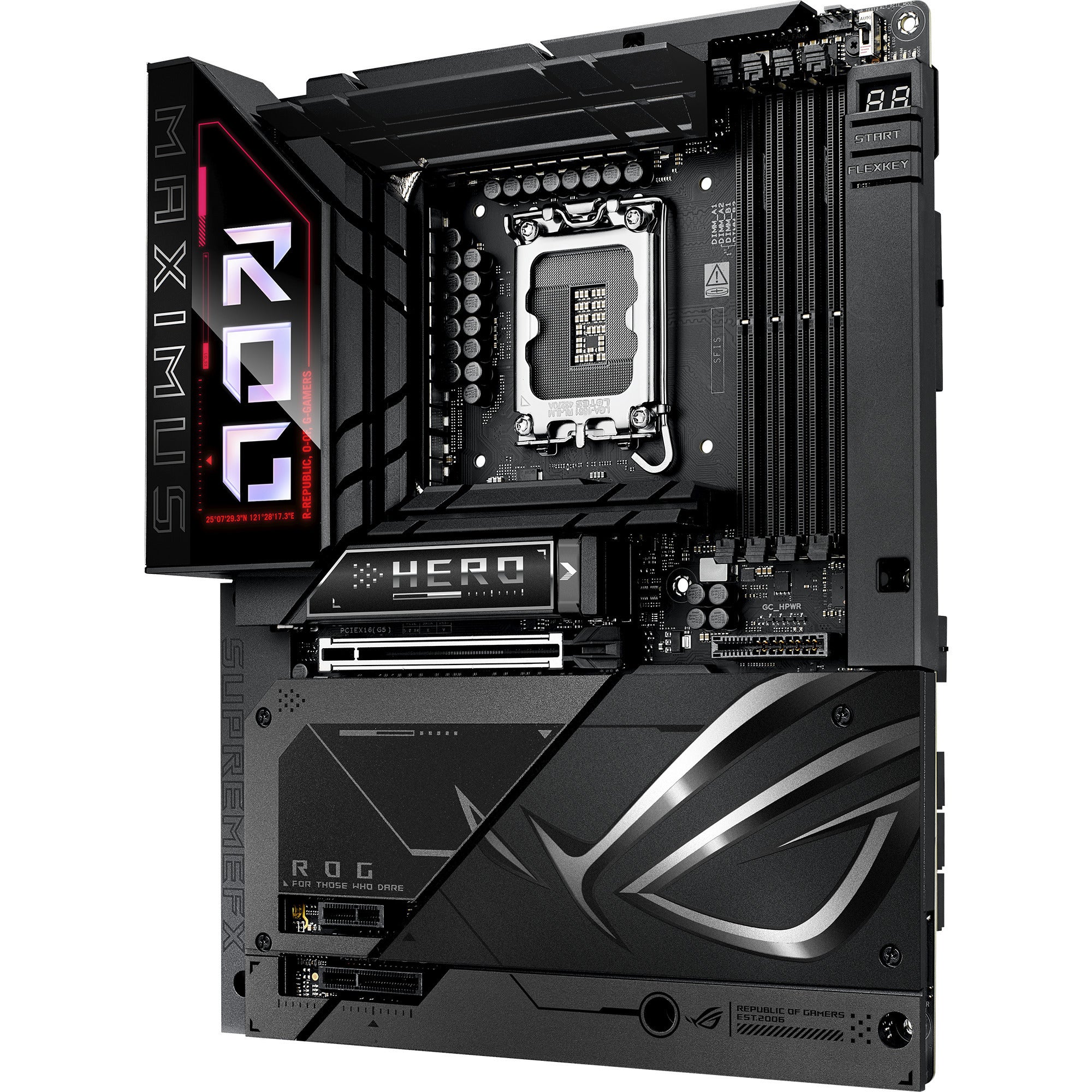 Asus rog maximus z890 hero btf socket 1851 moederbord (zwart, raid, 5 gb-lan, wi-fi 7, bt, sound, atx)