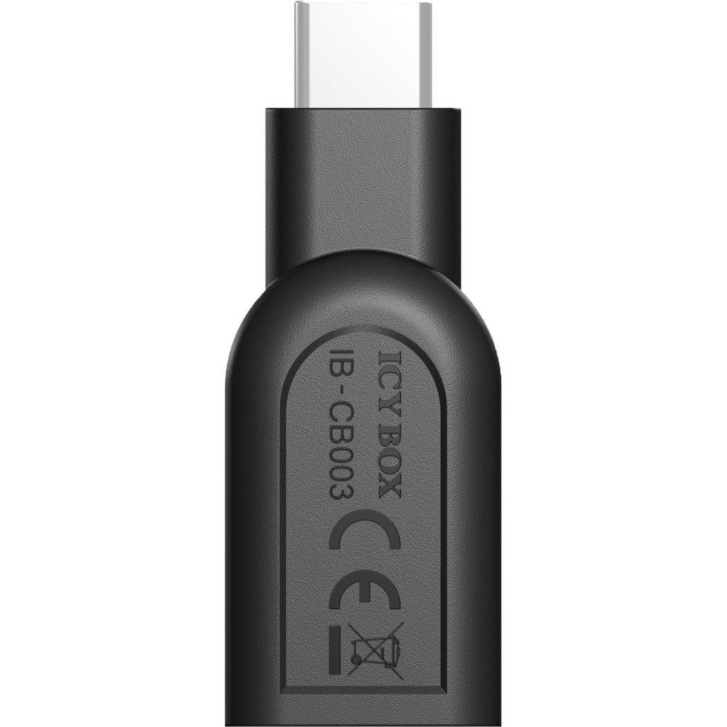 Icy box ib-cb003 usb 3.0 type-c plug naar usb 3.0 type-a adapter (zwart)