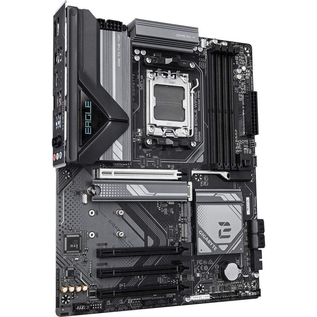 Gigabyte b850 eagle wifi6e socket am5 moederbord (zwart grijs, raid, gb-lan, wi-fi 6e, bt, sound, atx)