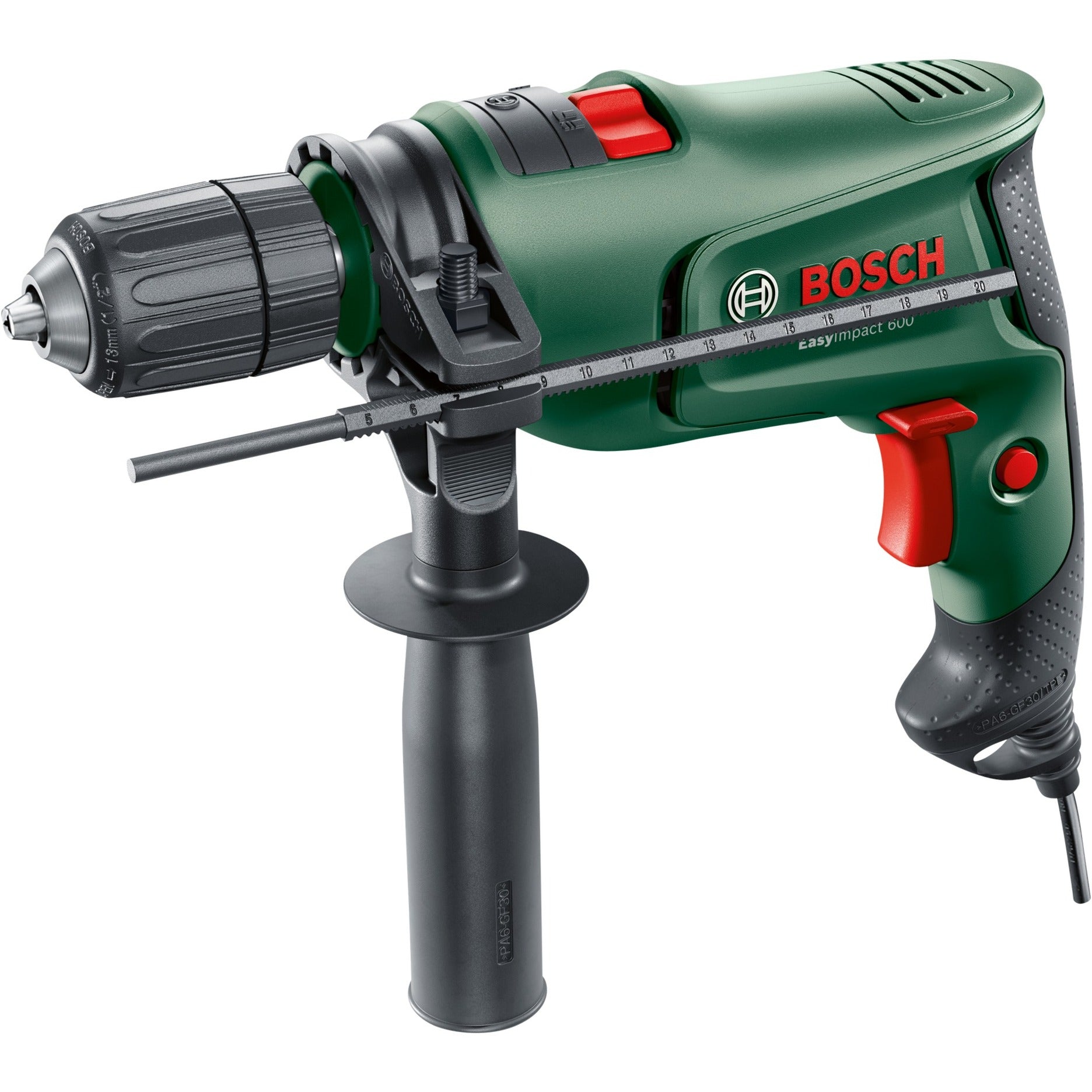 Bosch easyimpact 600 klopboormachine (groen zwart, koffer inbegrepen)