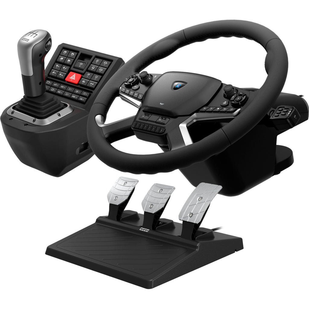 Hori force feedback truck control system simulatorset (zwart zilver)