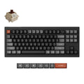 Keychron v3 ultra 8k wireless custom mechanical keyboard (zwart, us lay-out (qwerty), silk pom brown, 80% (tkl), rgb, hot swap, 2.4 ghz | bluetooth 5.3 | usb-c)