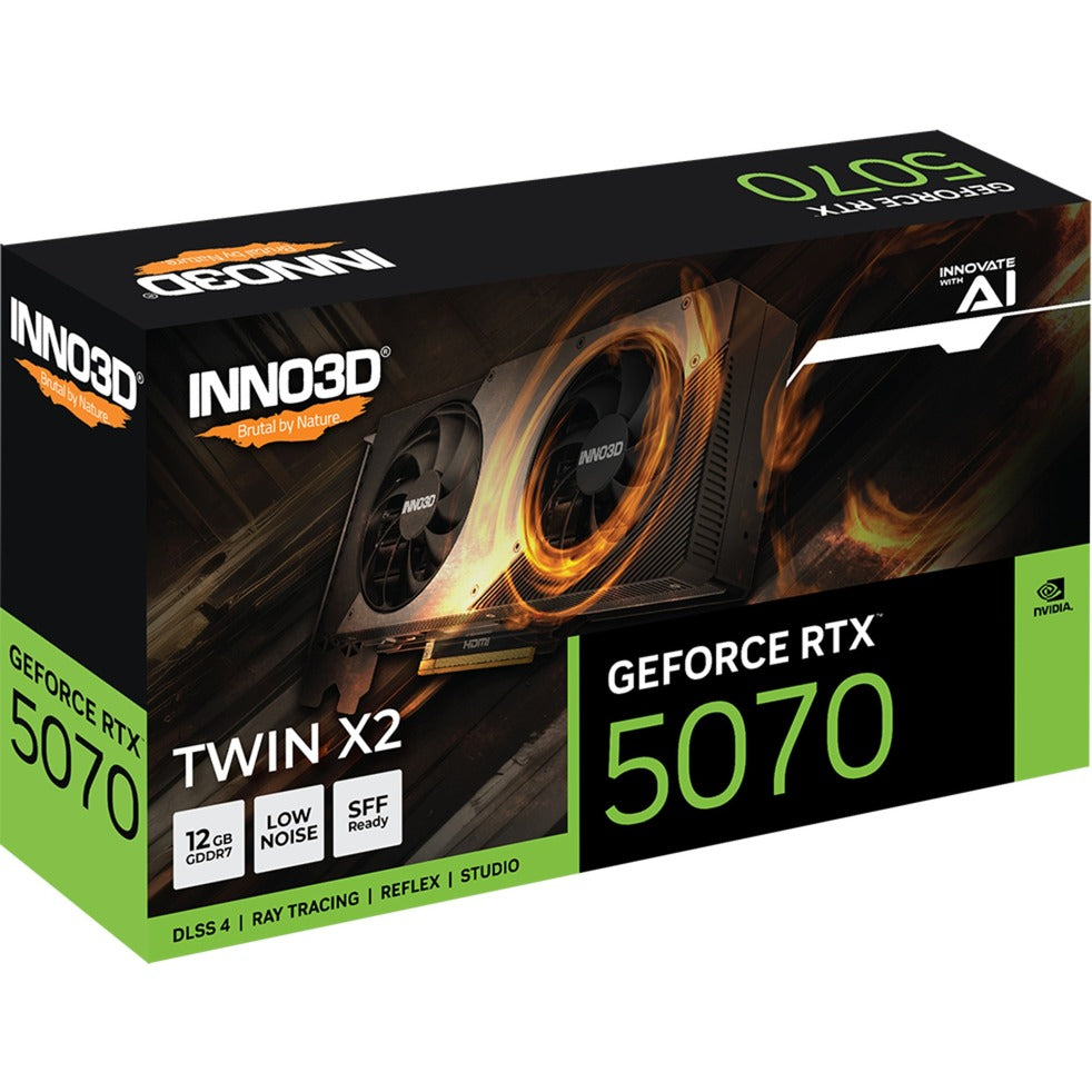 Inno3d geforce rtx 5070 twin x2 grafische kaart (dlss 4, 3x displayport, 1x hdmi 2.1)