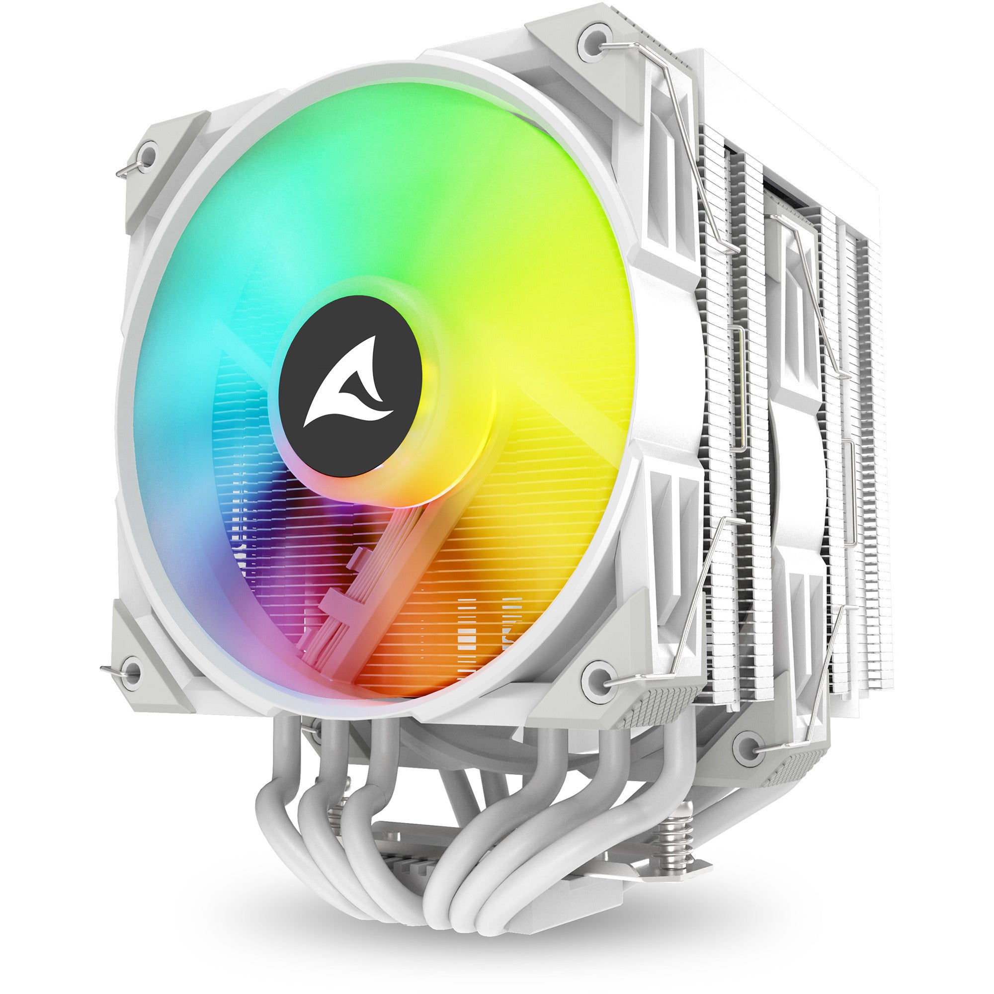 Sharkoon a60 rgb cpu-koeler (wit, 4-pins pwm fan-connector)