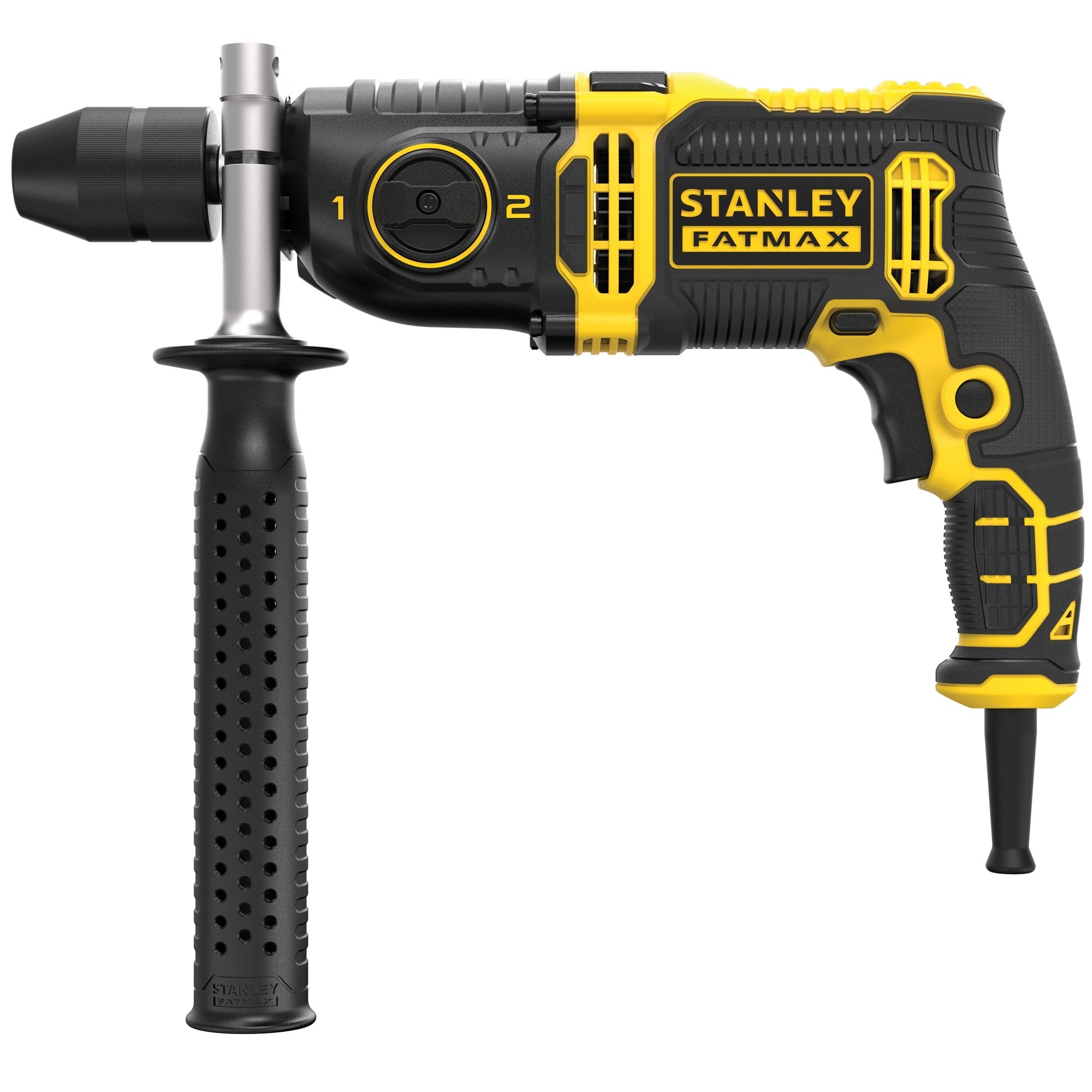 Stanley fatmax 1100w klopboormachine (geel zwart, 2 versnellingen, met koffer)