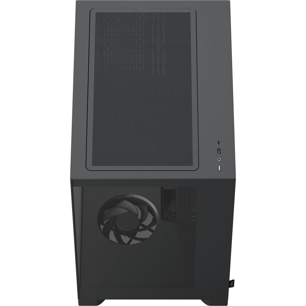 Fractal design pop 2 vision midi tower behuizing (zwart | 1x usb-a | 1x usb-c | tempered glass)