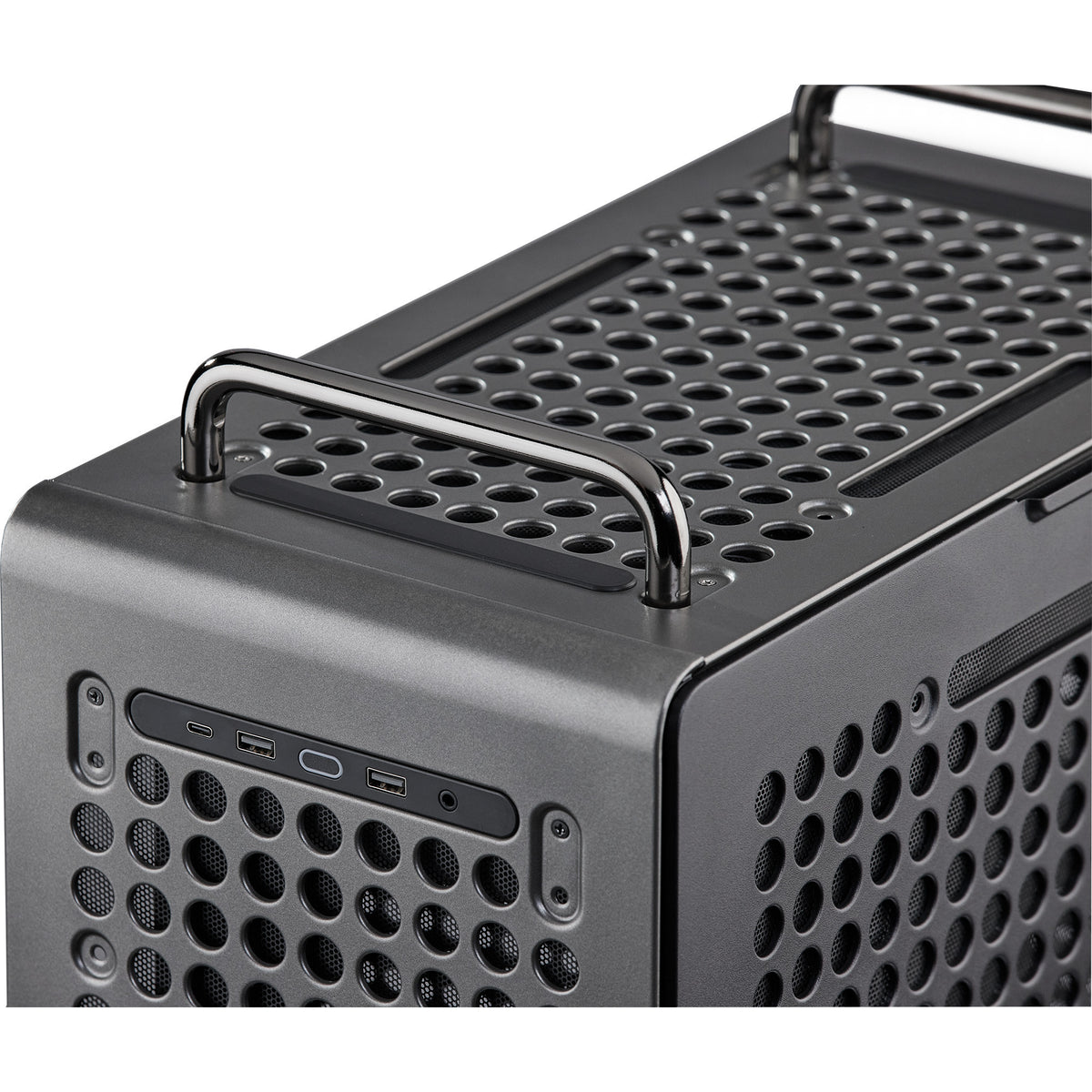 Cooler master qube 540 stardust iron midi tower behuizing (zwart | 2x usb-a | 1x usb-c | tempered glass)