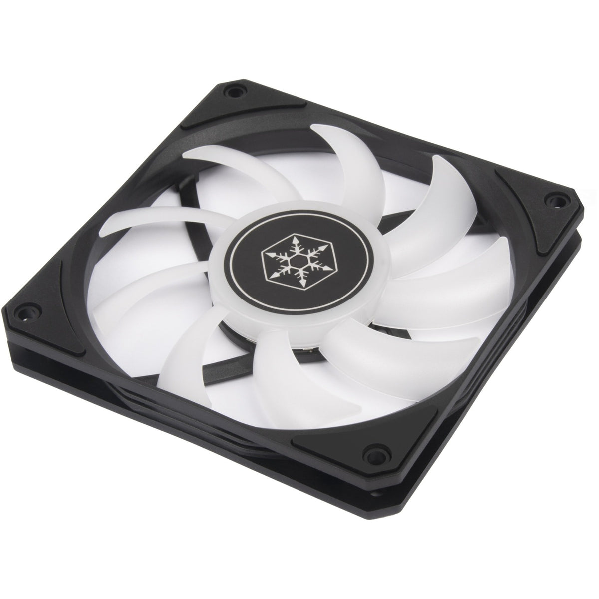Silverstone air slimmer 120 argb case fan (zwart transparant, 120 x 120 x 15 mm, pwm)