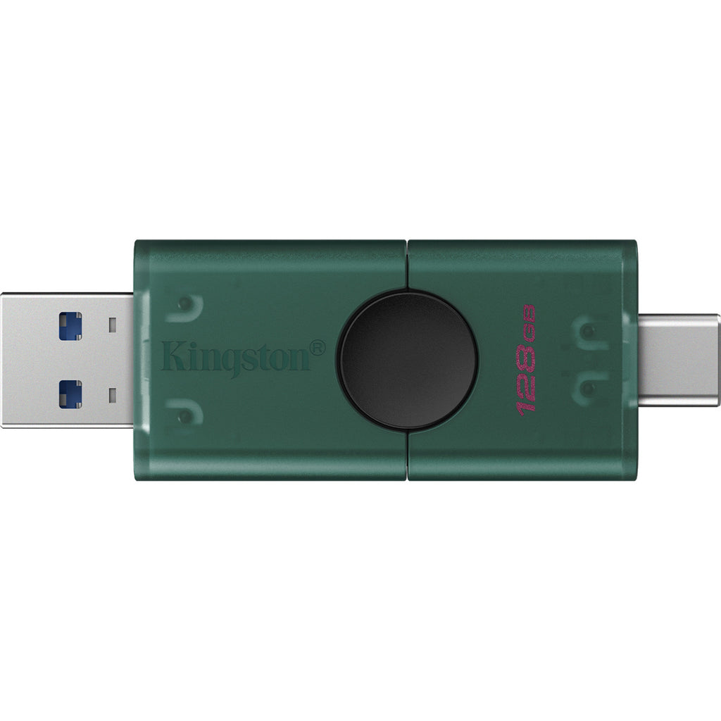 Kingston datatraveler duo 128 gb usb-stick (groen zwart, dtdeg2 128gb)