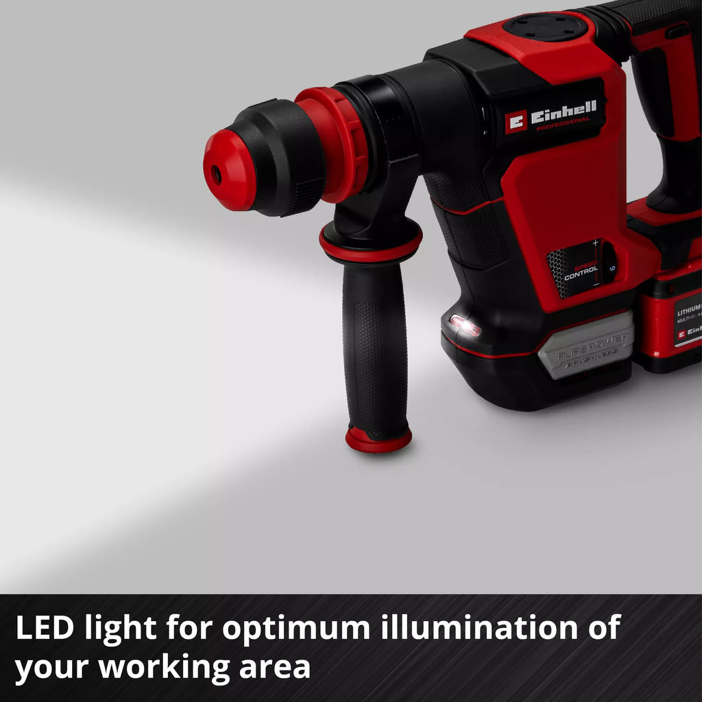 Einhell professionele accu-breekhamer tp-dh 18 4 li bl - solo (zwart rood, accu en oplader niet inbegrepen)