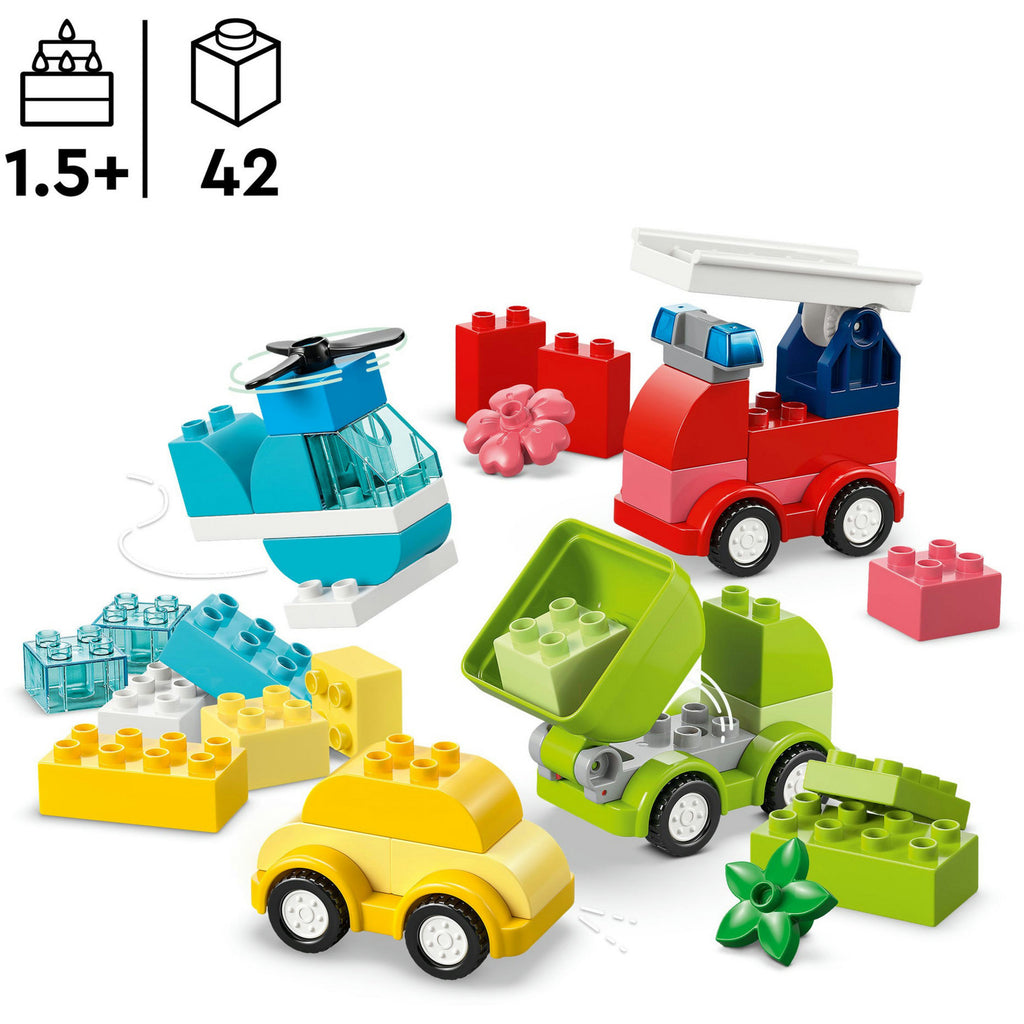 Lego duplo - creatieve voertuigen constructiespeelgoed (10474)