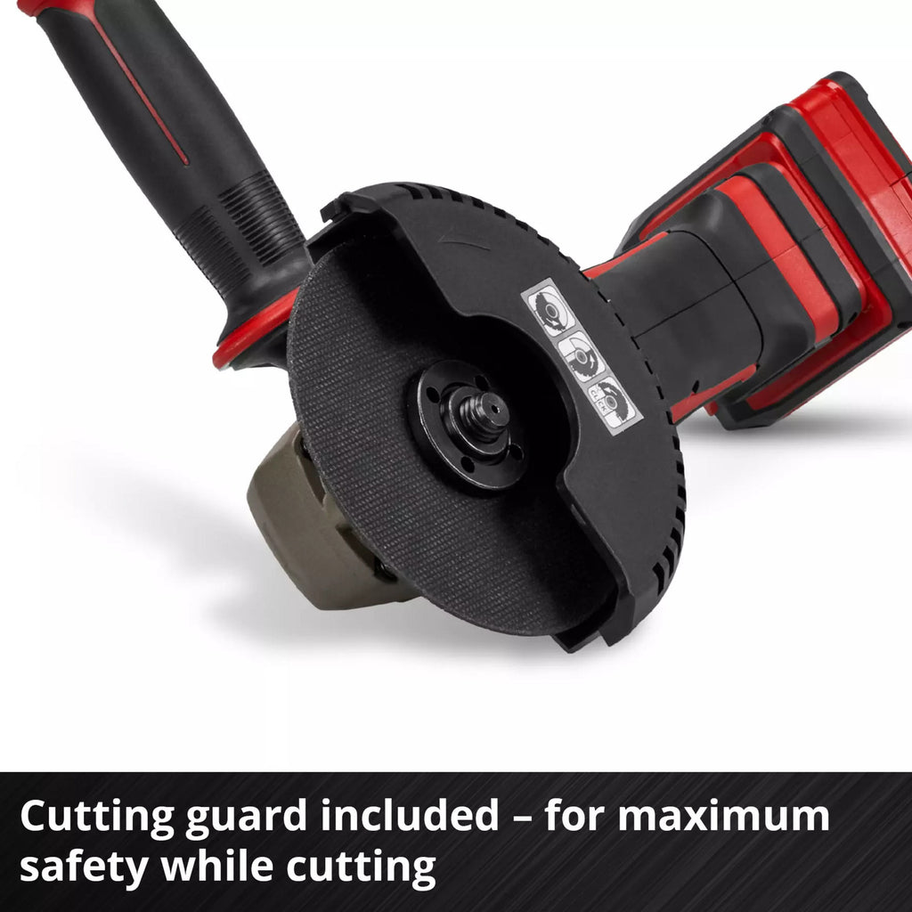 Einhell accu haakse sliijper te-ag 18 125-2 li (1x4,0 ah) haakse slijper (rood zwart, incl. 4.0 ah power x-change accu en oplader)