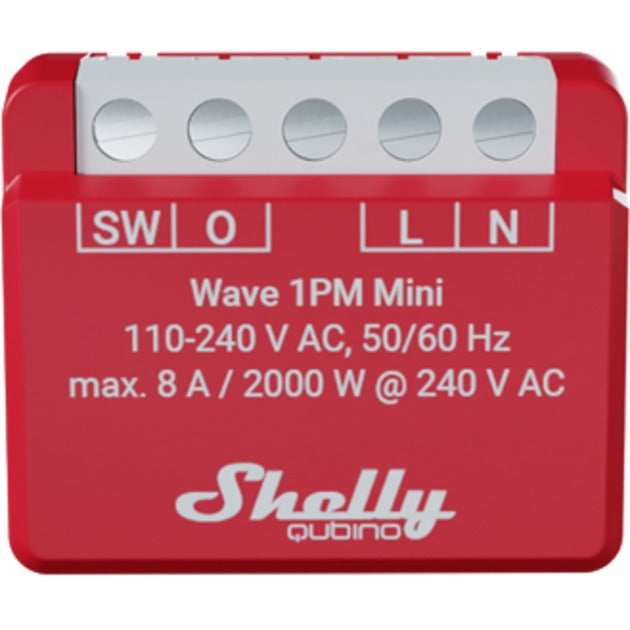 Shelly qubino wave 1pm mini schakel-meetactor z-wave