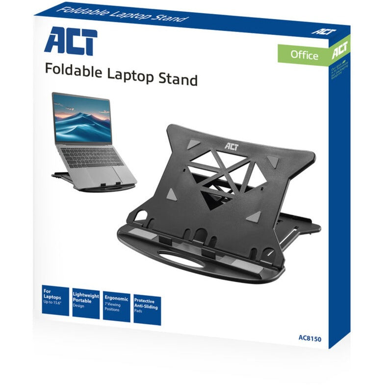 Act connectivity laptopstandaard, inklapbaar, hoogte verstelbaar in 7 standen