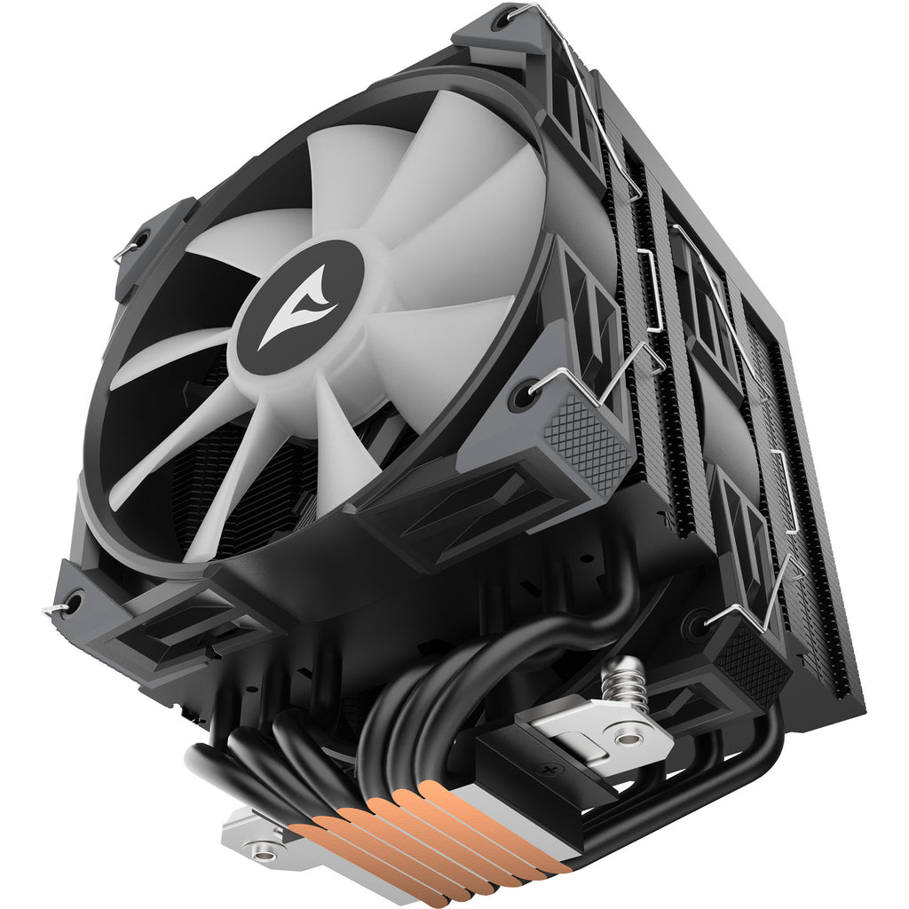Sharkoon a60 rgb cpu-koeler (zwart, 4-pins pwm fan-connector)