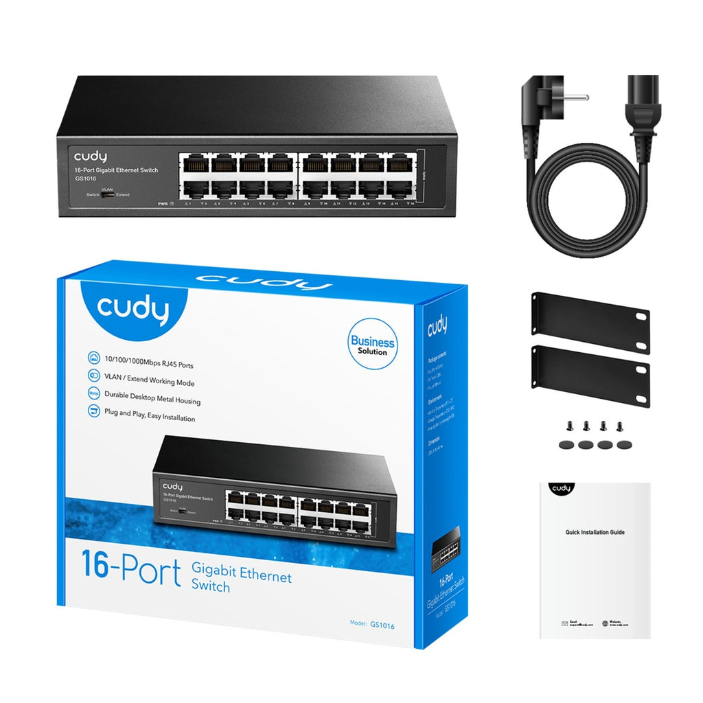 Cudy 16-port gigabit metal switch (zwart)