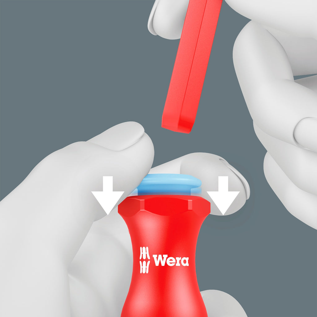 Wera kraftform kompakt vde rvs 17 extra slim 1 tool finder, 17‑delig schroevendraaier (rood blauw)
