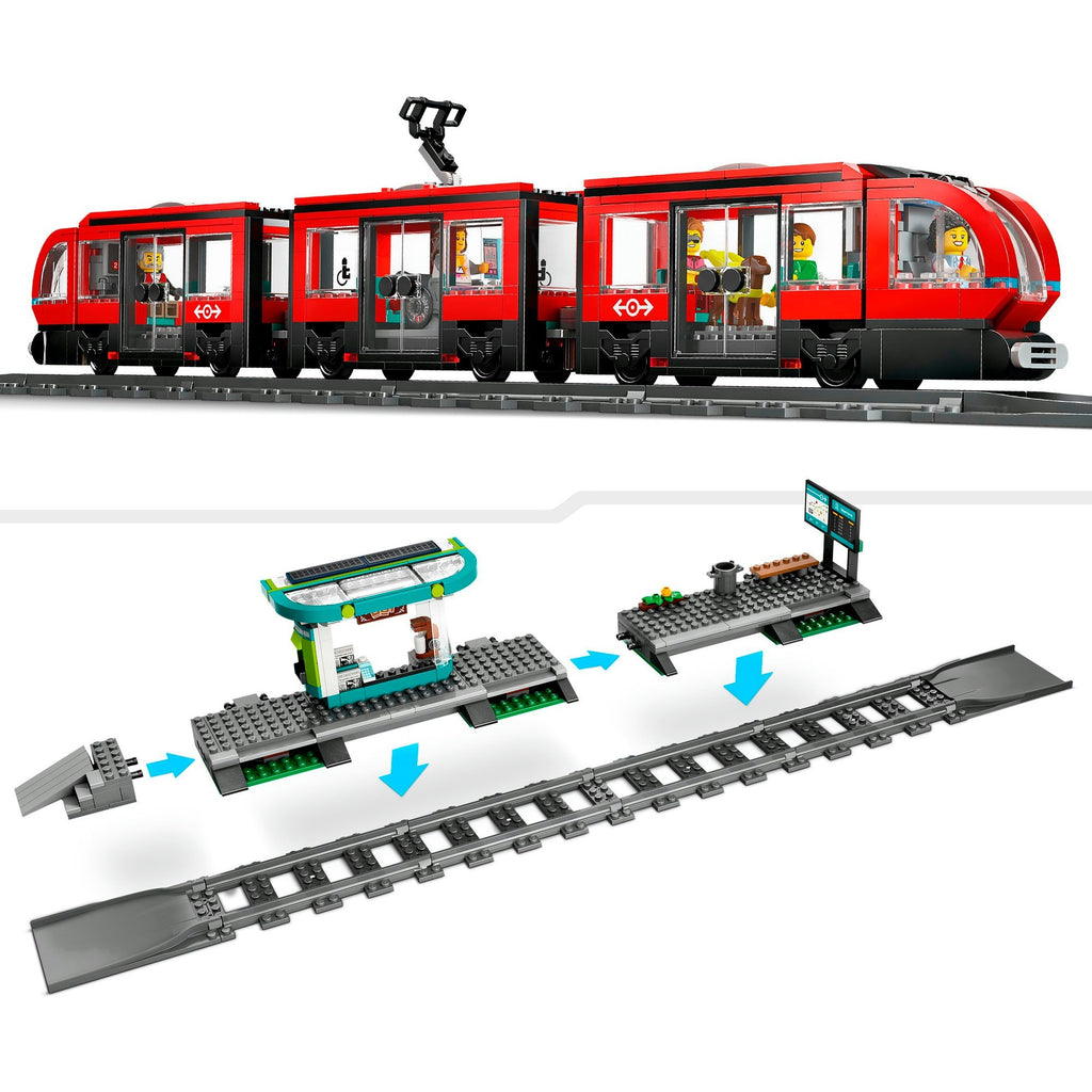 LEGO City 60423 Stadtbahn und Bahnhof