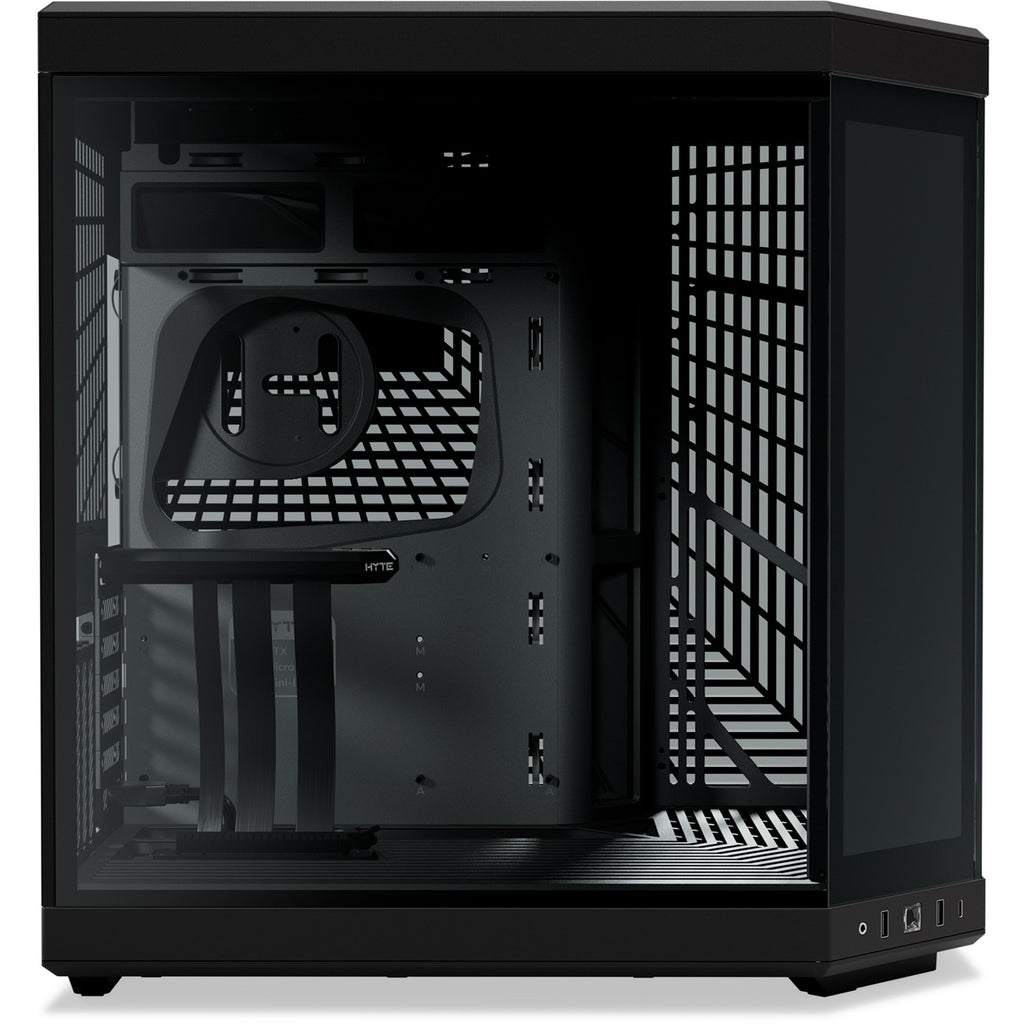 Hyte y70 touch infinite midi tower behuizing (zwart | 2x usb-a | 1x usb-c | tempered glass)