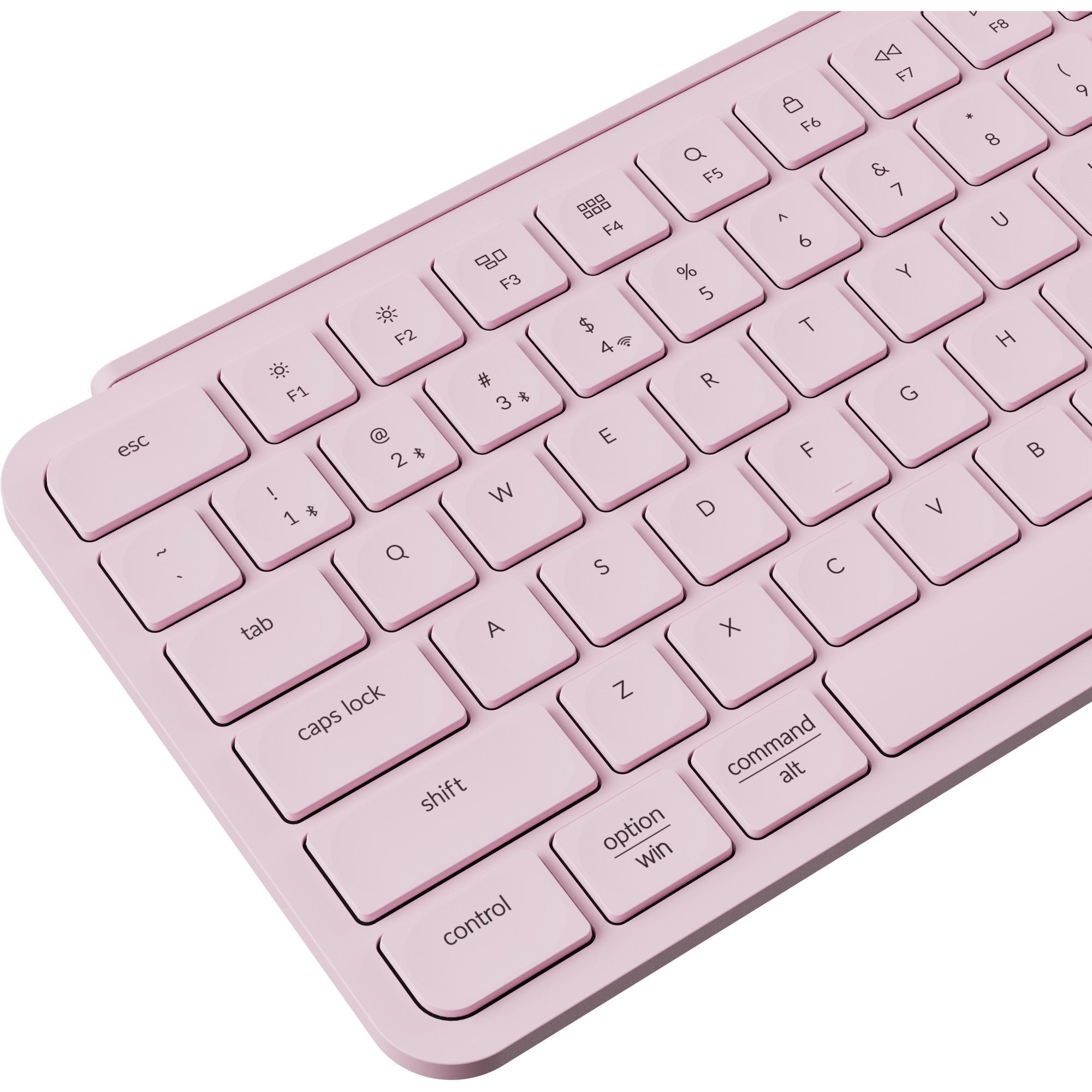 Keychron b1 pro-k4, toetsenbord (lichtroze, us-international, scissor switches, 75%, abs keycaps, 2.4ghz | bluetooth 5.2 | usb-c)