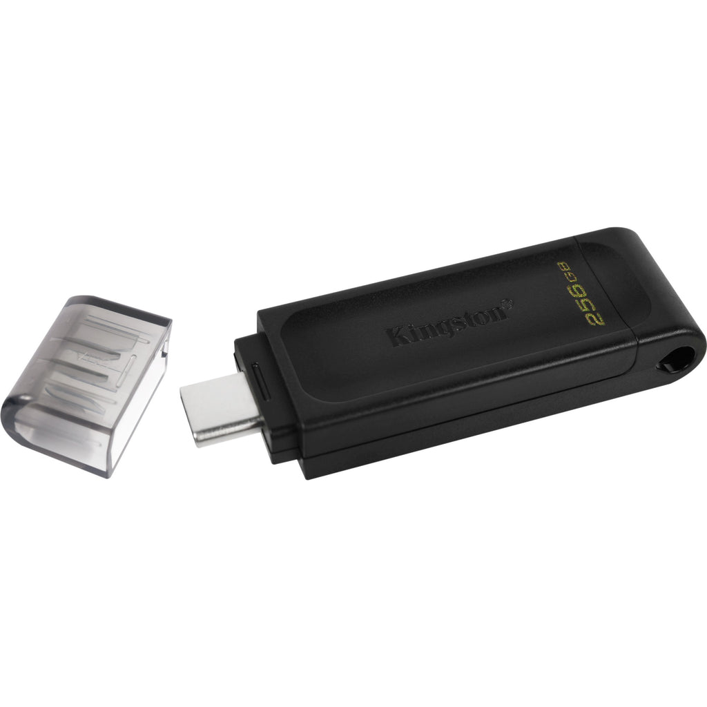 Kingston datatraveler 70 256 gb usb-stick (zwart, dt70 256gb, usb-c 3.2 gen 1)