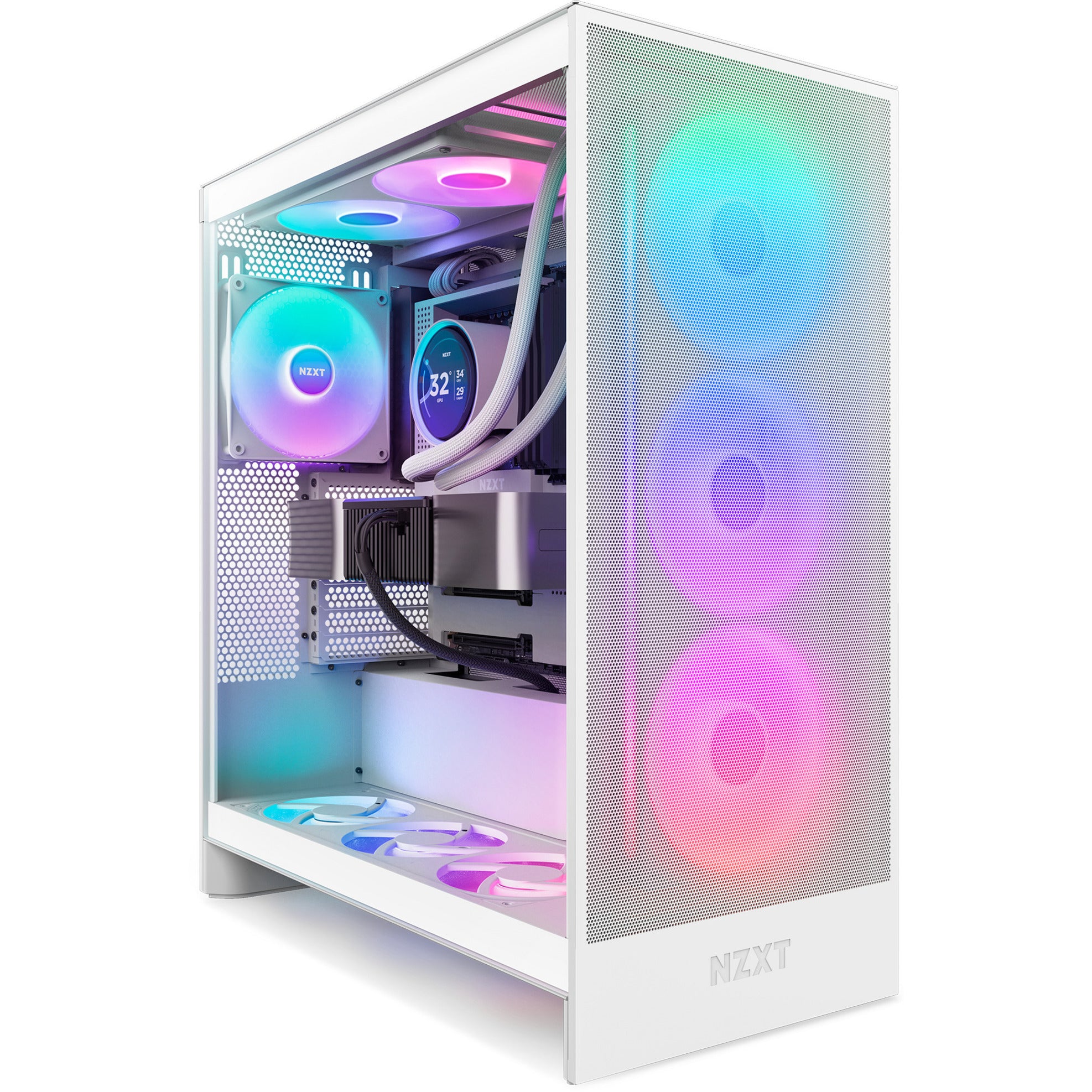 Nzxt f420 rgb core case fans (wit, 3 stuks, 420 x 140 x 26 mm)