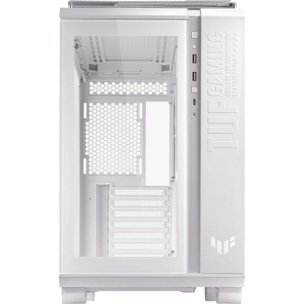 Asus tuf gaming gt502 midi tower behuizing (wit | 2x usb-a | 1x usb-c | tempered glass)
