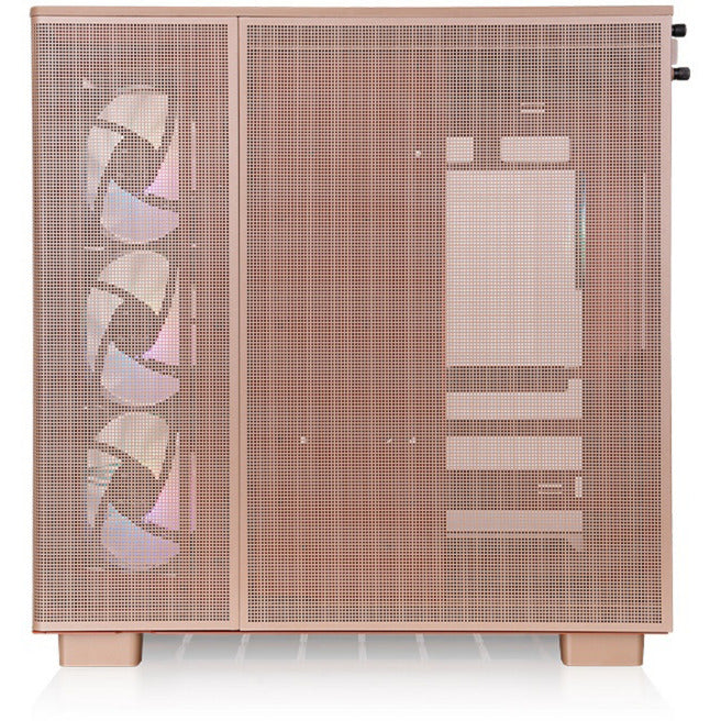 Thermaltake view 380 xl tg argb gravel sand midi tower behuizing (lichtbruin | 2x usb-a | 1x usb-c | rgb | window)