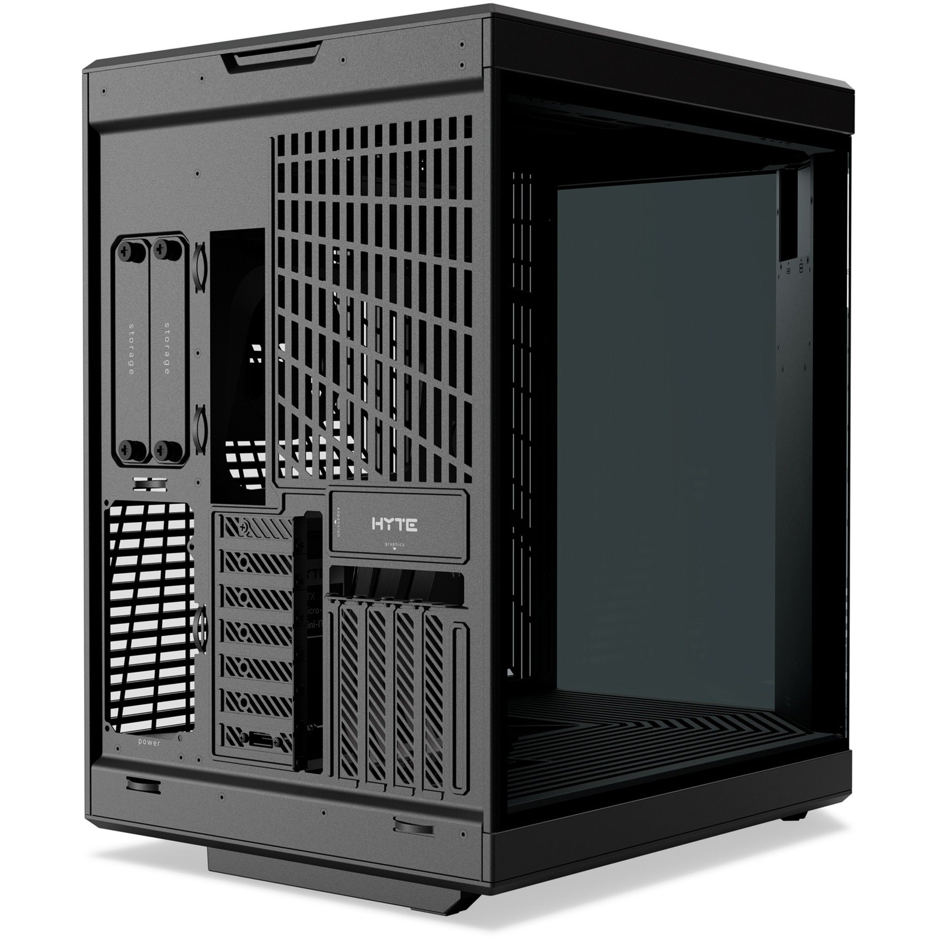 Hyte y70 touch infinite midi tower behuizing (zwart | 2x usb-a | 1x usb-c | tempered glass)