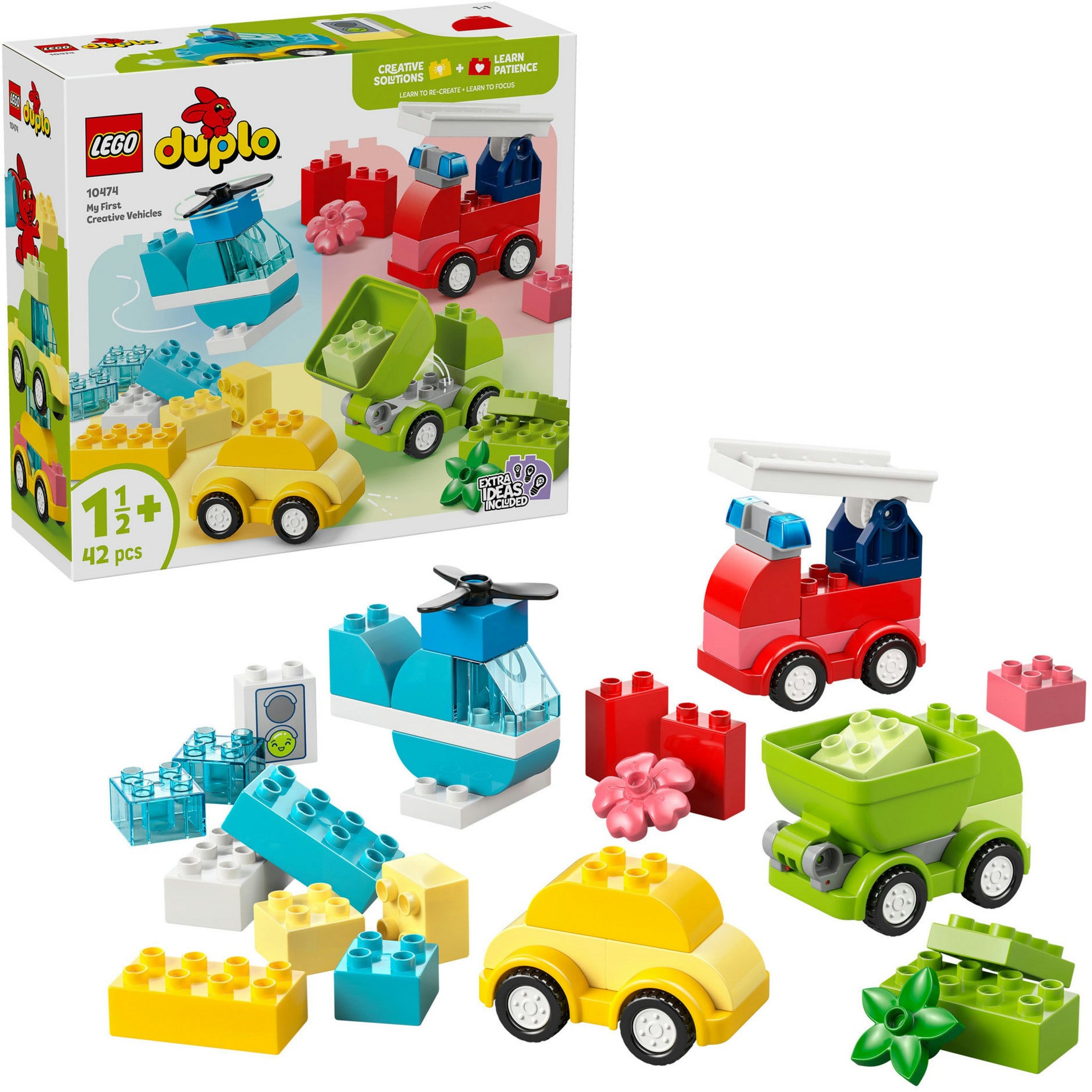 Lego duplo - creatieve voertuigen constructiespeelgoed (10474)