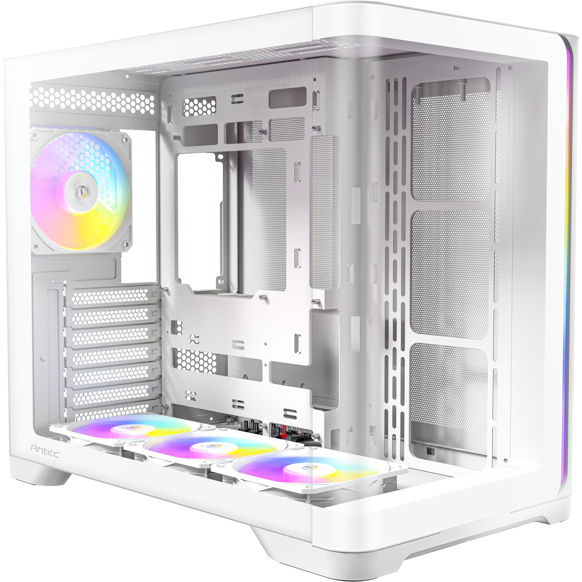 Antec c5 curve argb midi tower behuizing (wit | 2x usb-a | 1x usb-c | tempered glass)