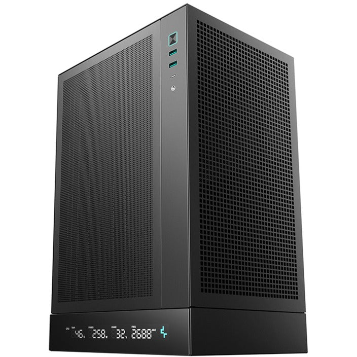 Deepcool ch170 digital mini tower behuizing (zwart | 2x usb-a | 1x usb-c)