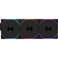 Lian li uni fan tl 120 wireless reverse blade rgb case fans (zwart, 3 stuks, 120 x 124 x 28 mm, pwm, incl. controller)