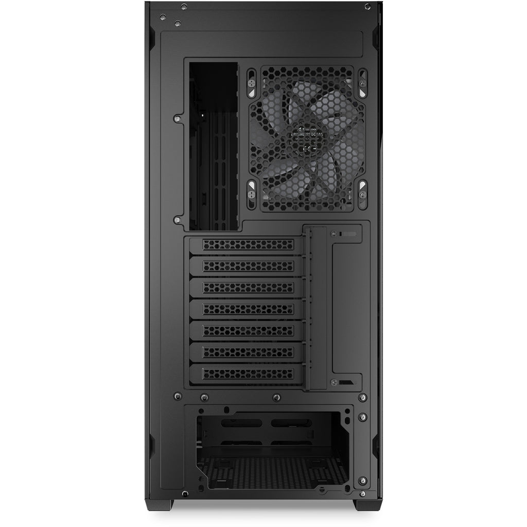 Sharkoon ak2 rgb midi tower behuizing (zwart | 2x usb-a | 1x usb-c | rgb | tempered glass)