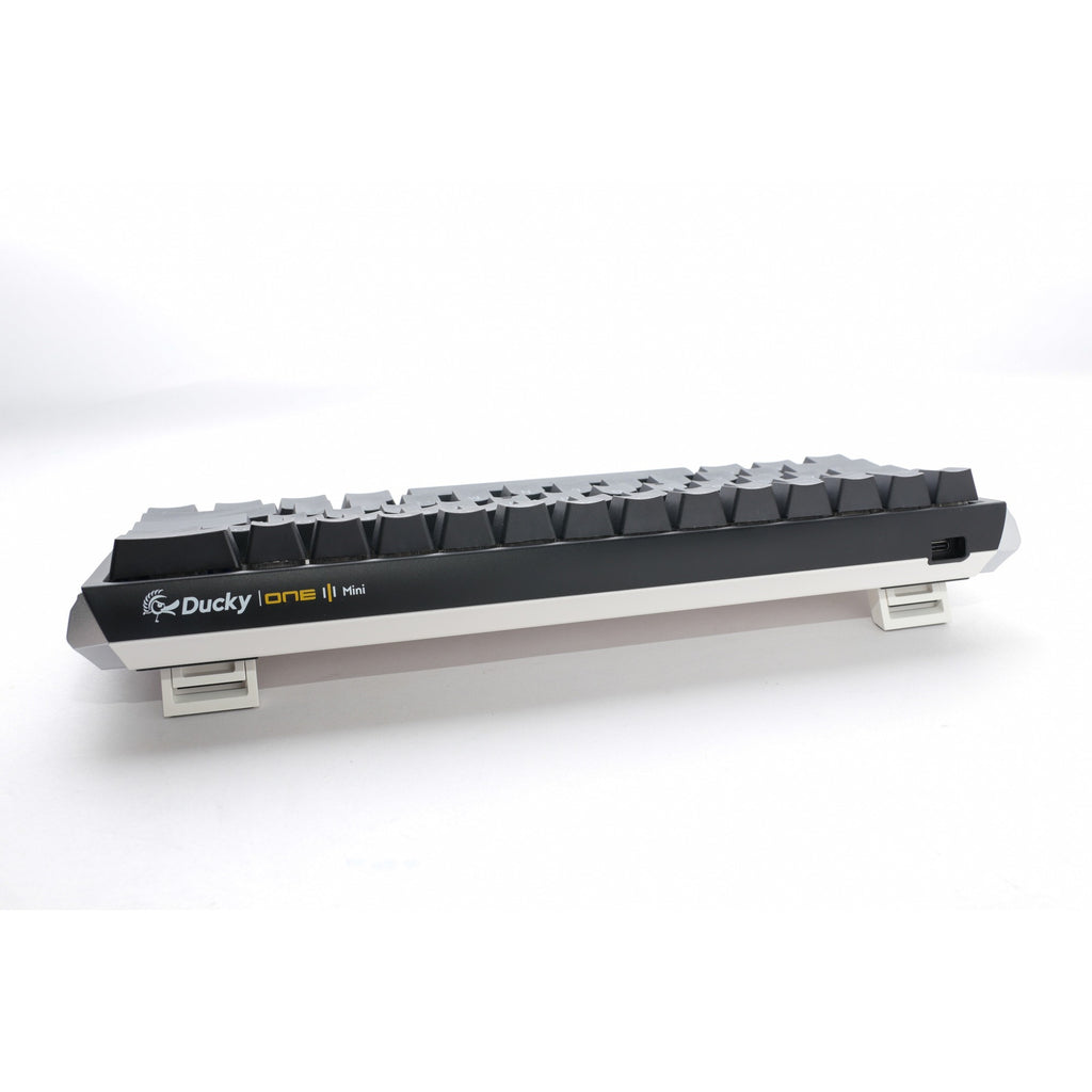 Ducky one 3 classic mini, toetsenbord (zwart wit, us lay-out, cherry mx silent red, rgb led, double-shot pbt, hot-swappable, quack mechanics, 60%)