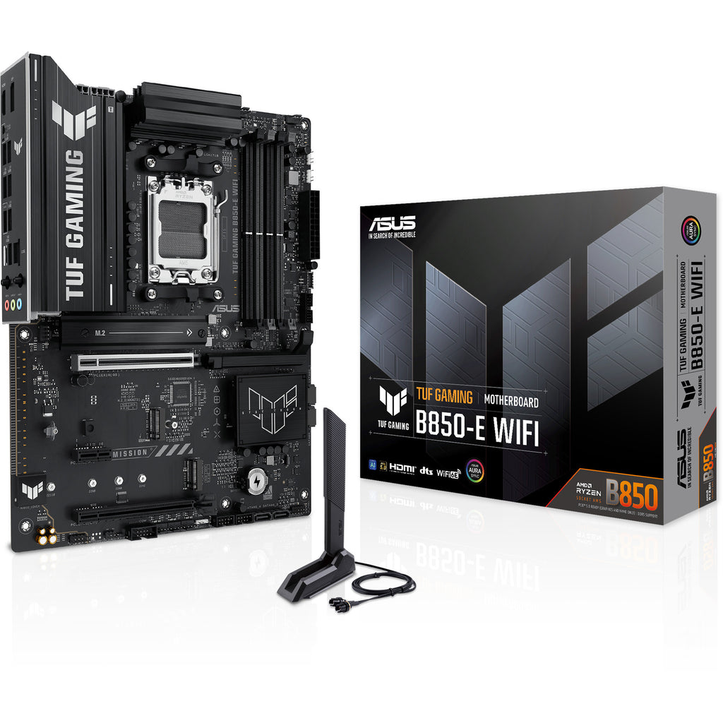 Asus tuf gaming b850-e wifi socket am5 moederbord (zwart, raid, 2.5gb-lan, wi-fi 6e, bt, sound, atx)