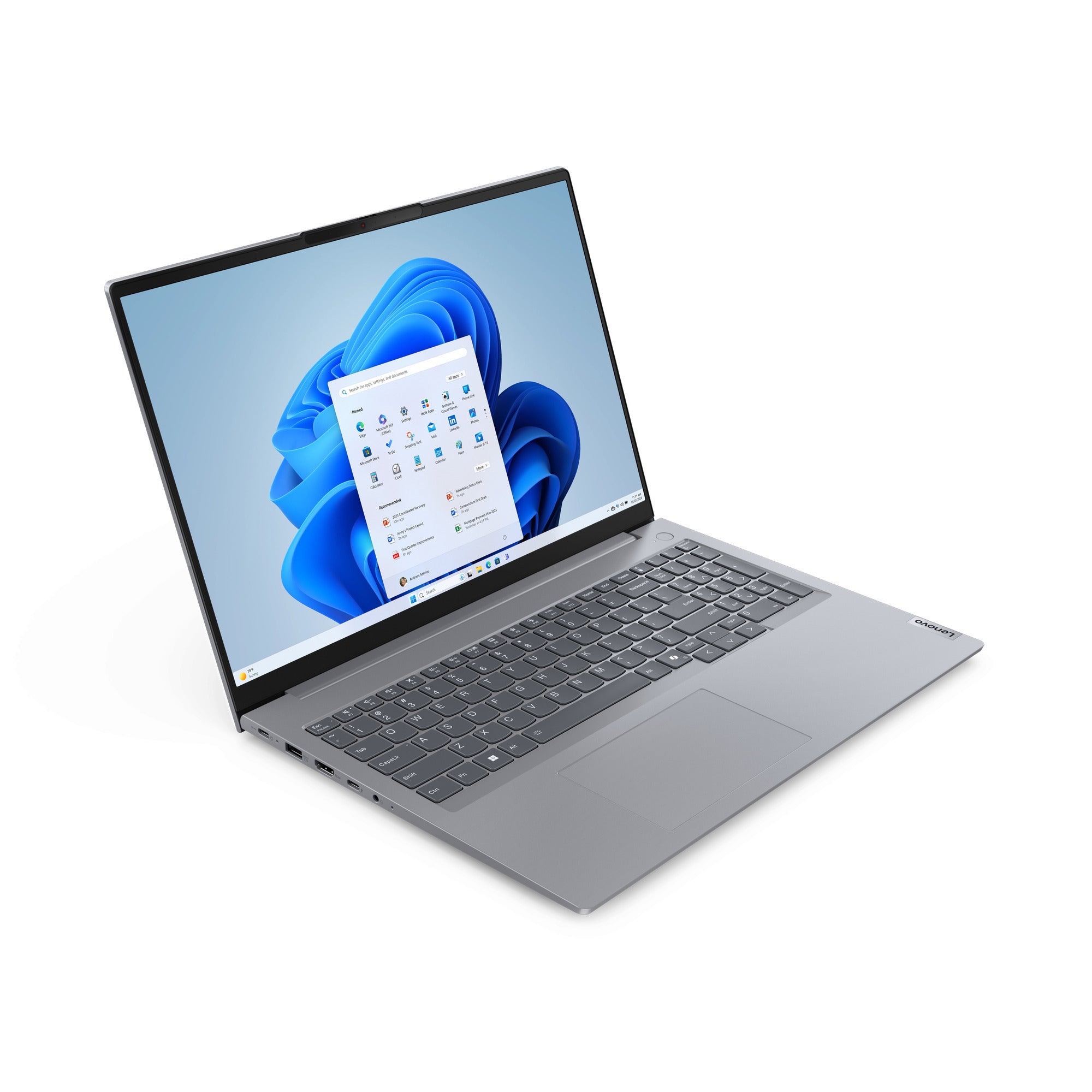 Lenovo thinkbook 16 g7 arp (21mw00ckmh) 16 laptop (grijs | ryzen 5 7535hs | radeon 660m | 16 gb | 512 gb ssd)