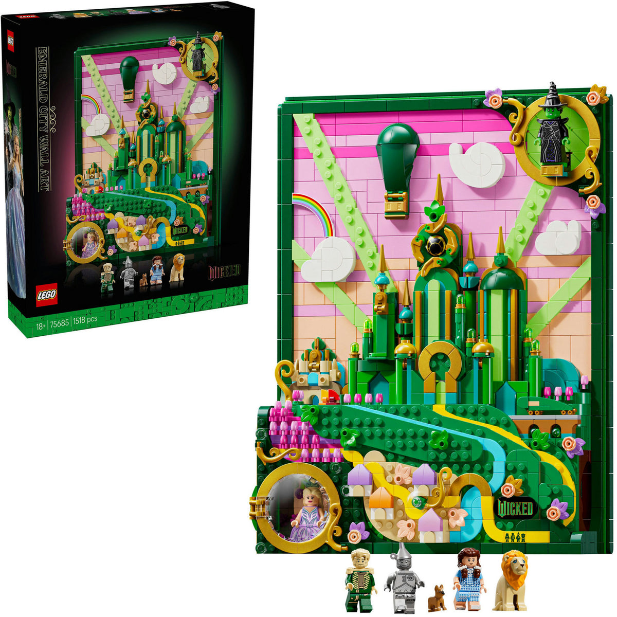 Lego wicked - emerald city muurkunst constructiespeelgoed (75685)