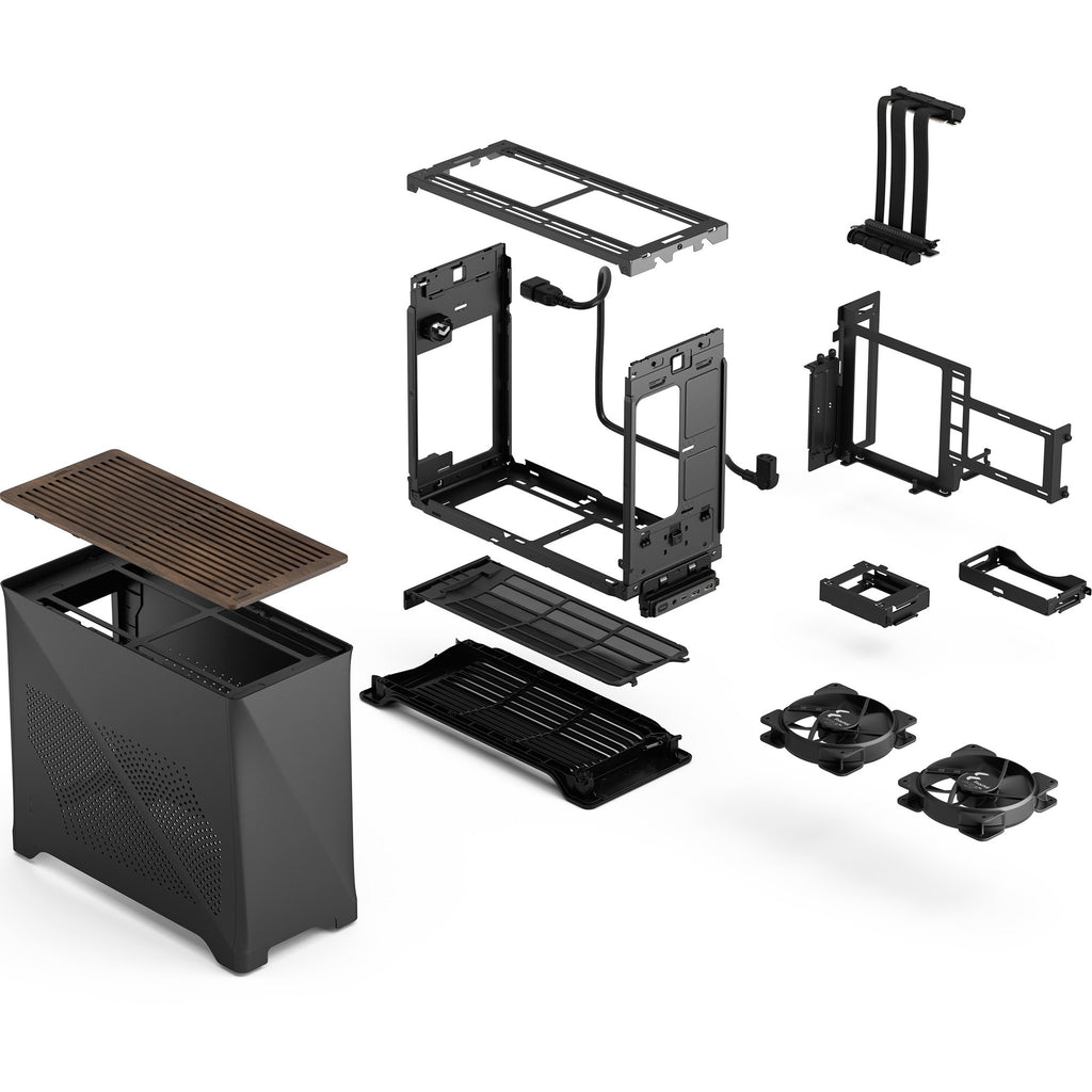 Fractal design era 2 charcoal mini tower behuizing (donkergrijs | 2x usb-a | 1x usb-c)