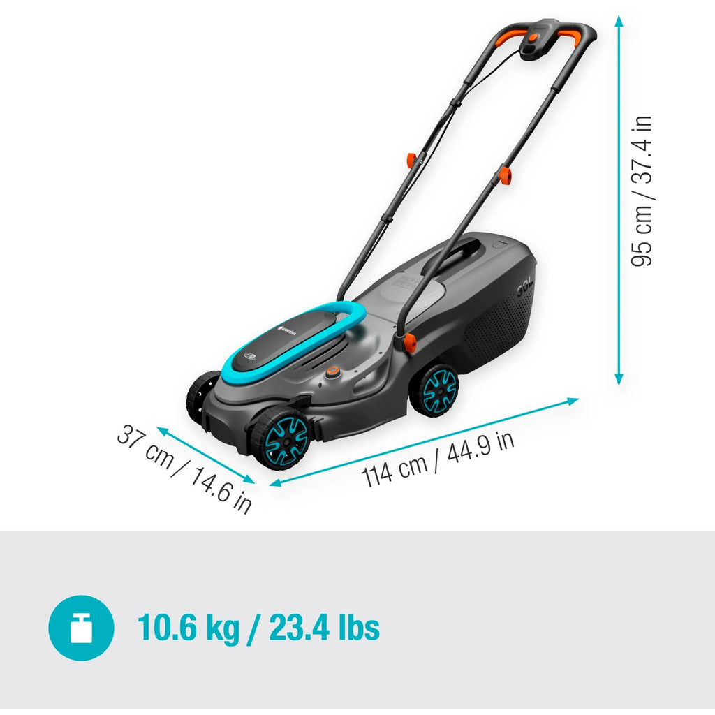 Gardena accugrasmaaier powermax 32 18v p4a set (zwart grijs, incl. li-ion accu 4,0ah, power for all alliance)