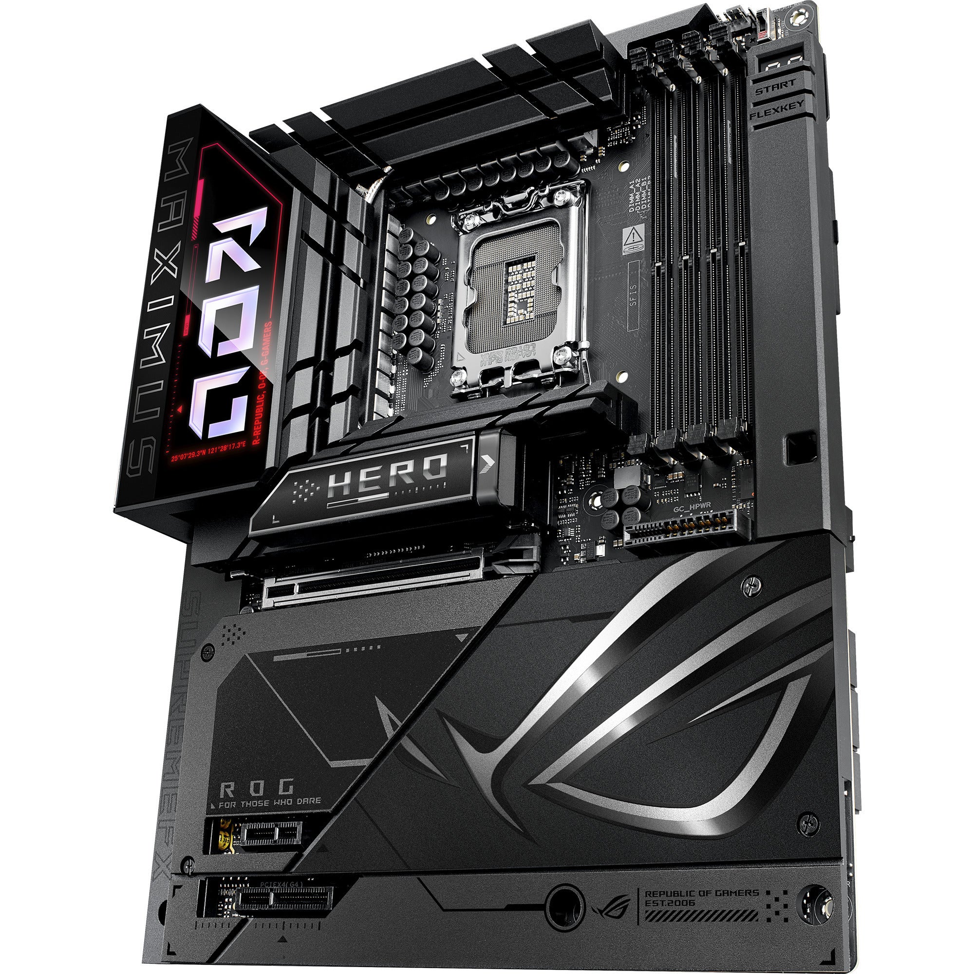 Asus rog maximus z890 hero btf socket 1851 moederbord (zwart, raid, 5 gb-lan, wi-fi 7, bt, sound, atx)